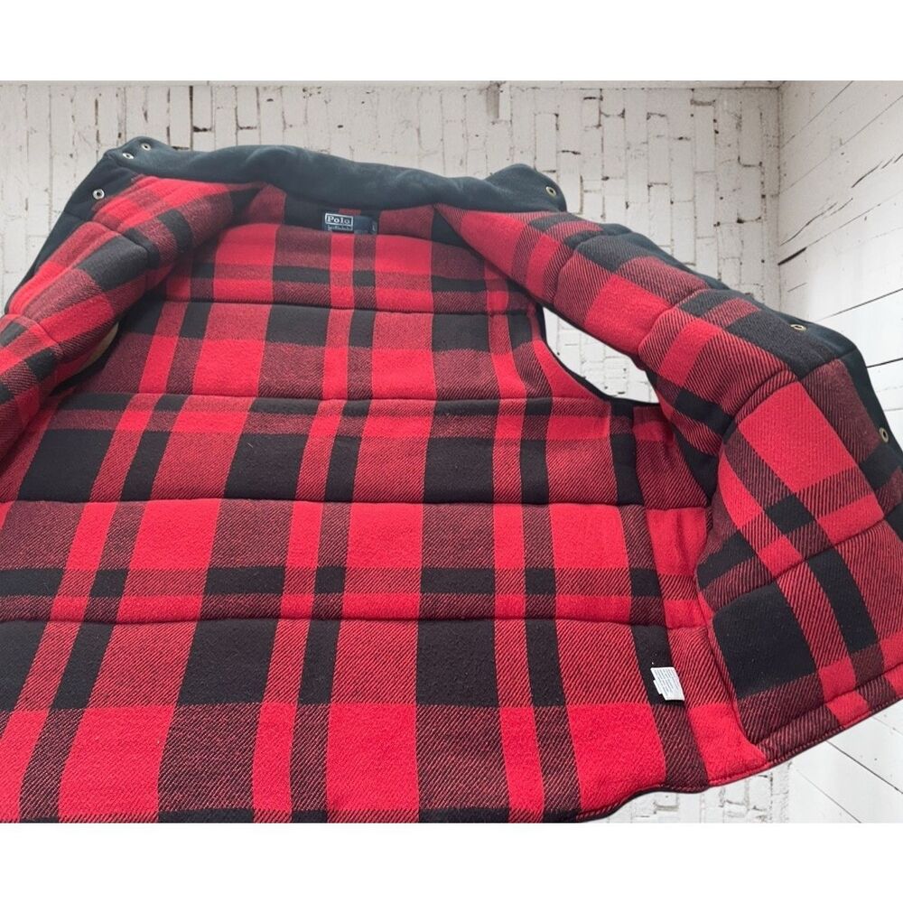 Men's L-Polo Ralph Lauren Cotton Buffalo Plaid Flannel - Picture 5 of 8